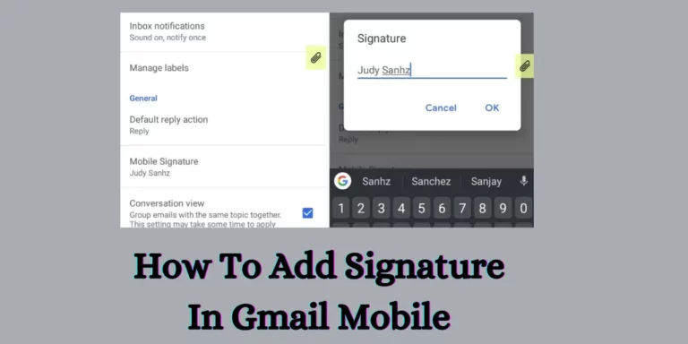 how to add signature in gmail mobile